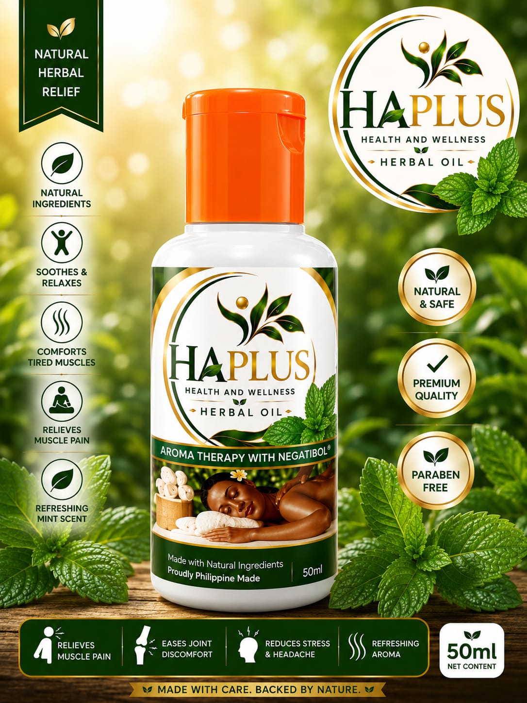 HA-Plus mint herbal oil