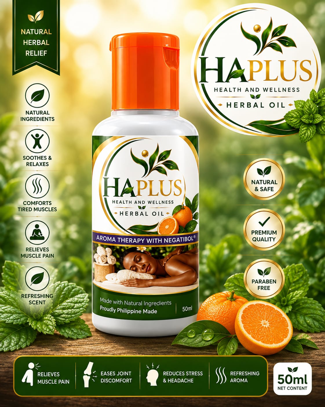HA-Plus citrus herbal oil